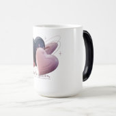 Magique Mug de Coeurs d'Amour Moderne (Devant droit)