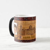 Magique Mug de Jérusalem de style gravé sur bois (Devant gauche)