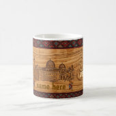 Magique Mug de Jérusalem de style gravé sur bois (Centre)