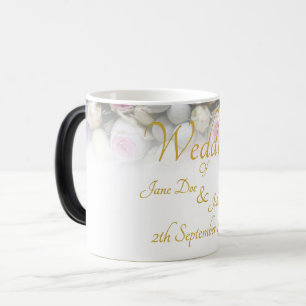 Magique Mug de mariage - Mariée avec un bouquet de mariage