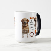 Magique Mug de Morphing Amoureux des chiens - Message cach (Devant droit)