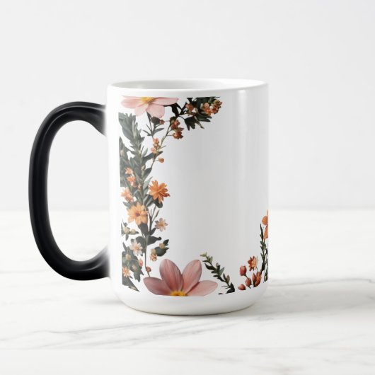 Magique Mug de Morphing en fleurs - 15 oz (Gauche)