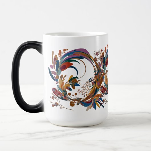 Magique Mug de Morphing floral artistique 15 oz (Gauche)