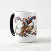 Magique Mug de Morphing floral artistique 15 oz (Devant gauche)
