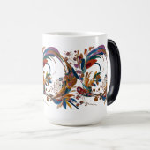 Magique Mug de Morphing floral artistique 15 oz (Devant droit)