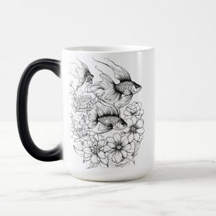 Magique Mug de Morphing Serene Koi Pond - 15 oz