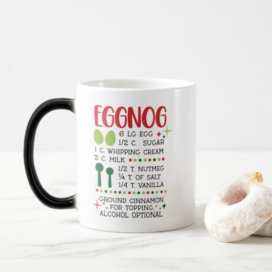 Magique Mug de recette Eggnog (Avec donut)