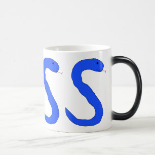 Magique Mug de serpent bleu SSSS
