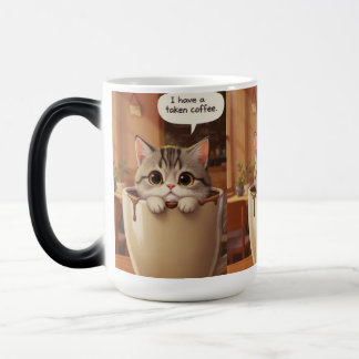 Magique Mug mignon “J'ai pris mon café” Mug de chat amusan