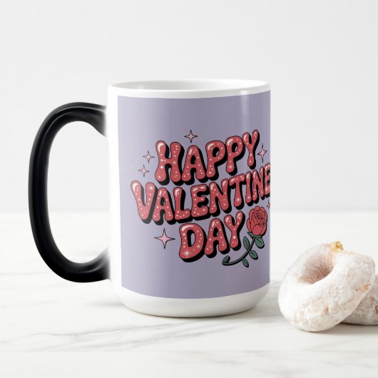 Magique Mug morphing Joyeuse Saint-Valentin (Avec donut)