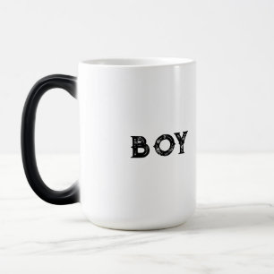 Magique Mug Morphing Personnalisé - "Garçon" Nom Texte Rév