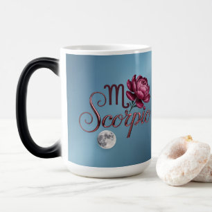 Magique Mug Morphing Pivoine Lune Glyph Scorpion Bleu