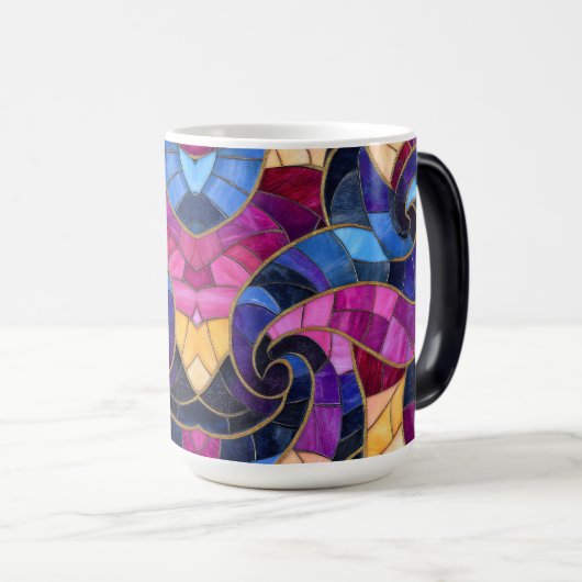 Magique Mug Mosaic Fancy Cafe Mug (Devant droit)