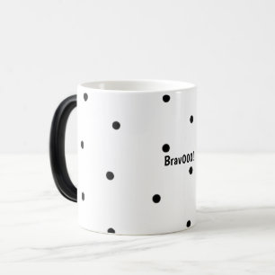 Magique Mug Noir Brillants à Pois – Accent Minimaliste