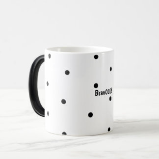 Magique Mug Noir Brillants à Pois – Accent Minimaliste