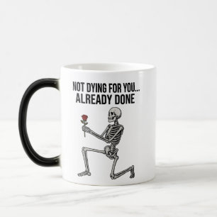 Magique Mug squelette humour noir drôle avec rose