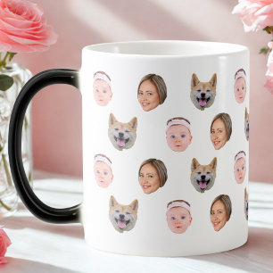 Magique Mug Visage Personnalisé, Mug Photo Personnalisé, C