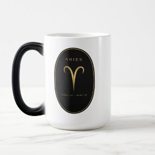 Magique Mug Zodiaque Bélier – Luxueux Emblème Noir et Or