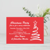 Magique Noël Arbre Fête Invitation (Debout devant)