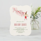 Magique Noël Elf Classic Fête Invitation (Debout devant)