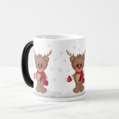 Magique Noël Vacances Reindeer transforme la mug (Devant gauche)