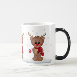 Magique Noël Vacances Reindeer transforme la mug