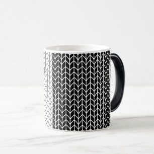 Magique NOIR & BLANC KNIT Morphing Mug