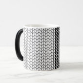 Magique NOIR & BLANC KNIT Morphing Mug (Devant gauche)