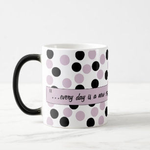 Magique Pastel Pink and Black Pois Beverage mug