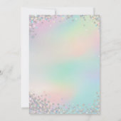 Magique Pastel Unicorn Invitation Anniversaire - G (Dos)