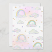 Magique Pastel Unicorn Invitation premier annivers (Dos)