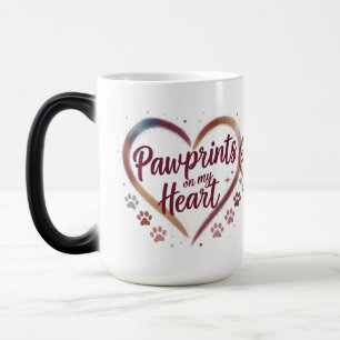 Magique Pawprints on My Heart - Morpher Mug for Pet Lover