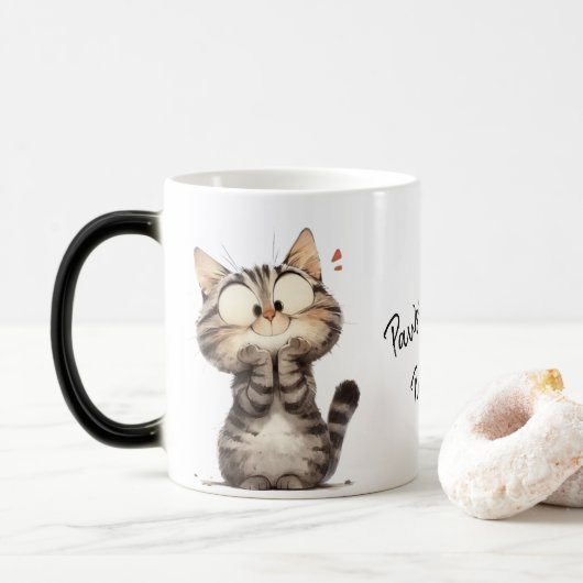 Magique Pawsitly Purrfffat Café Mug (Avec donut)