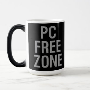Magique PC Free Zone black morphing mug