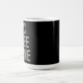 Magique PC Free Zone black morphing mug (Centre)
