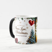 Magique Peace Love Christmas Color Morphing Mug  (Devant gauche)
