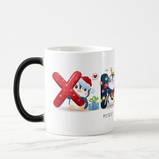 Magique Pingouins de fête Mug de Noël (Gauche)