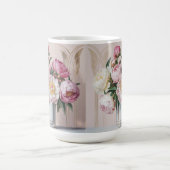 Magique  Pink Peonies Art Deco Morphing Mug (Centre)