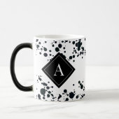 Magique Pneuka noir monogramme Café Mug (Gauche)