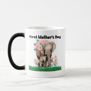 Magique Première fête des mères mignon éléphant Mug
