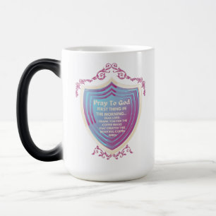 Magique Priez Dieu Design Bleu Morph Mug