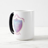 Magique Priez Dieu Design Bleu Morph Mug (Devant gauche)