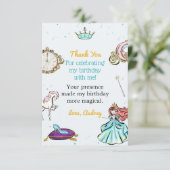 Magique Princess Fairytale Party Carte de remercie (Debout devant)