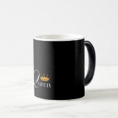 Magique "Queen Energy : Mug noire avec design "Queen" gras (Devant droit)