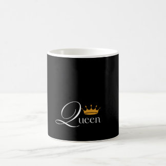 Magique "Queen Energy : Mug noire avec design "Queen" gras