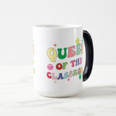 Magique Queen of the classroom, mug for teacher,custom mug (Devant droit)