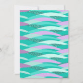 Magique Queue de sirène Anniversaire Invitation (Dos)