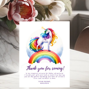 Magique Rainbow Unicorn Anniversaire Carte de reme