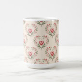 Magique Red Hearts Cream Morphing Mug (Centre)