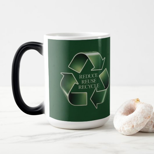 Magique Reduce Reuse Recycle Morphing Mug (Avec donut)